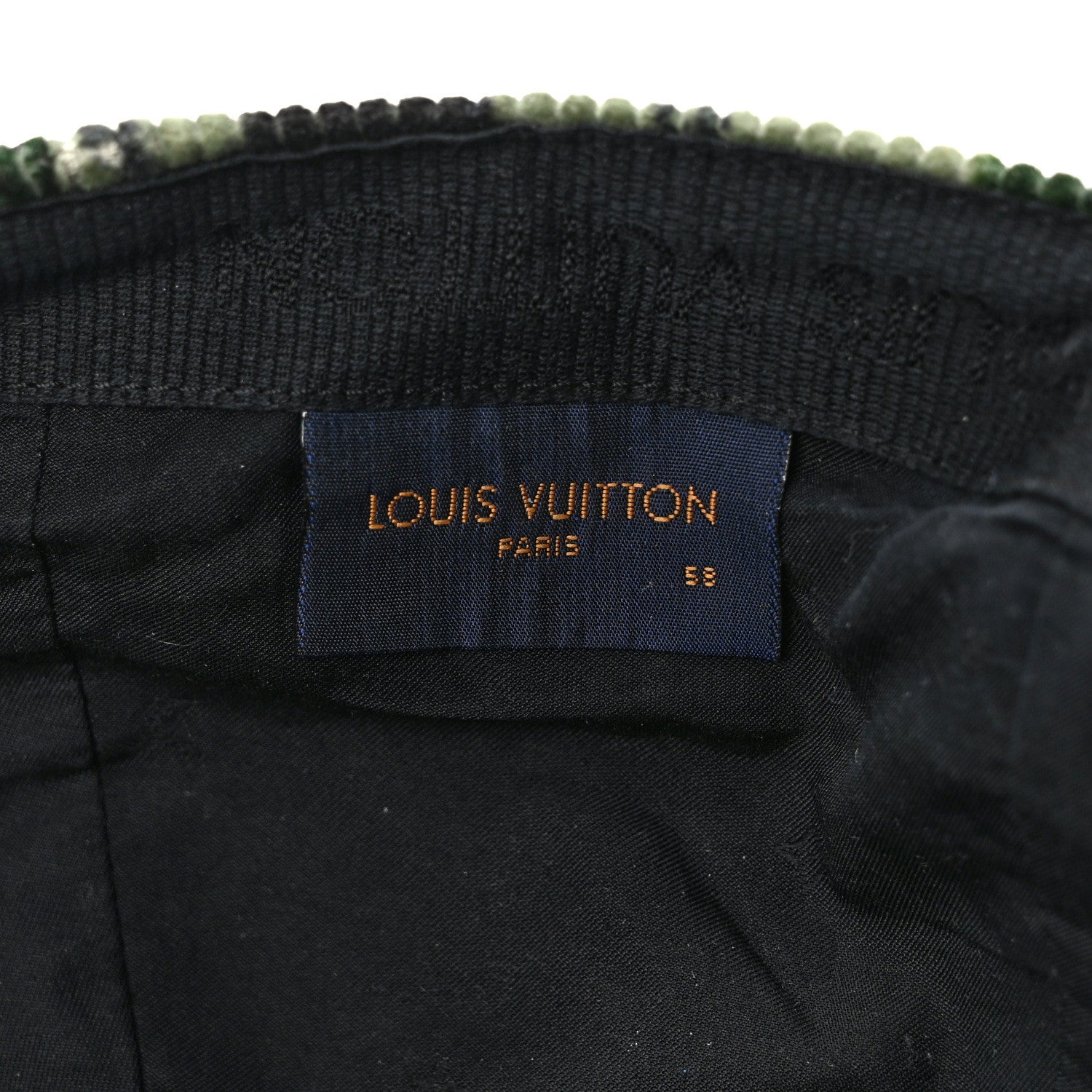 Louis Vuitton Camoflauge Velvet Monogram Cap Black 8 of 8