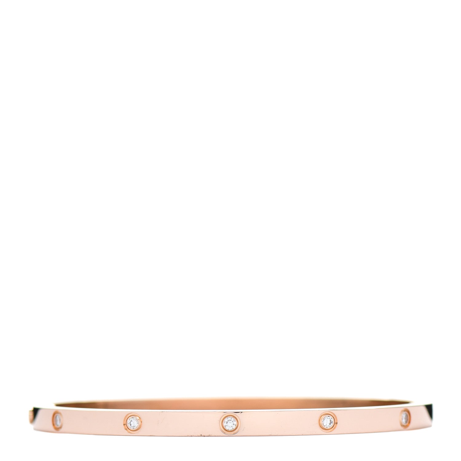 Cartier 18K Pink Gold 10 Diamond Small LOVE Bracelet 16 1 of 3