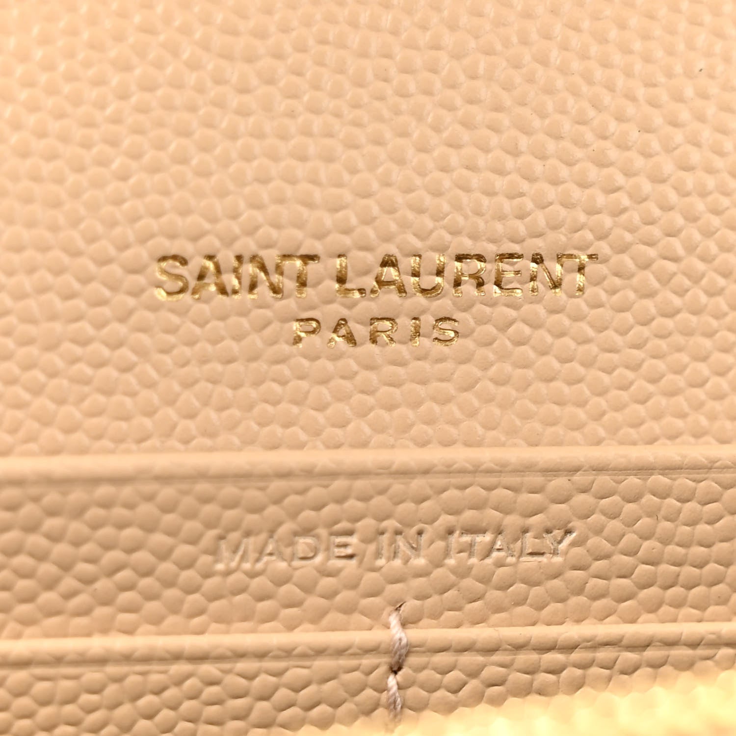 Saint Laurent Grain De Poudre Matelasse Chevron Monogram Chain Wallet Nude Powder 7 of 14