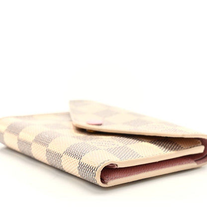 Louis Vuitton Damier Azur Victorine Wallet Rose Ballerine 8 of 8