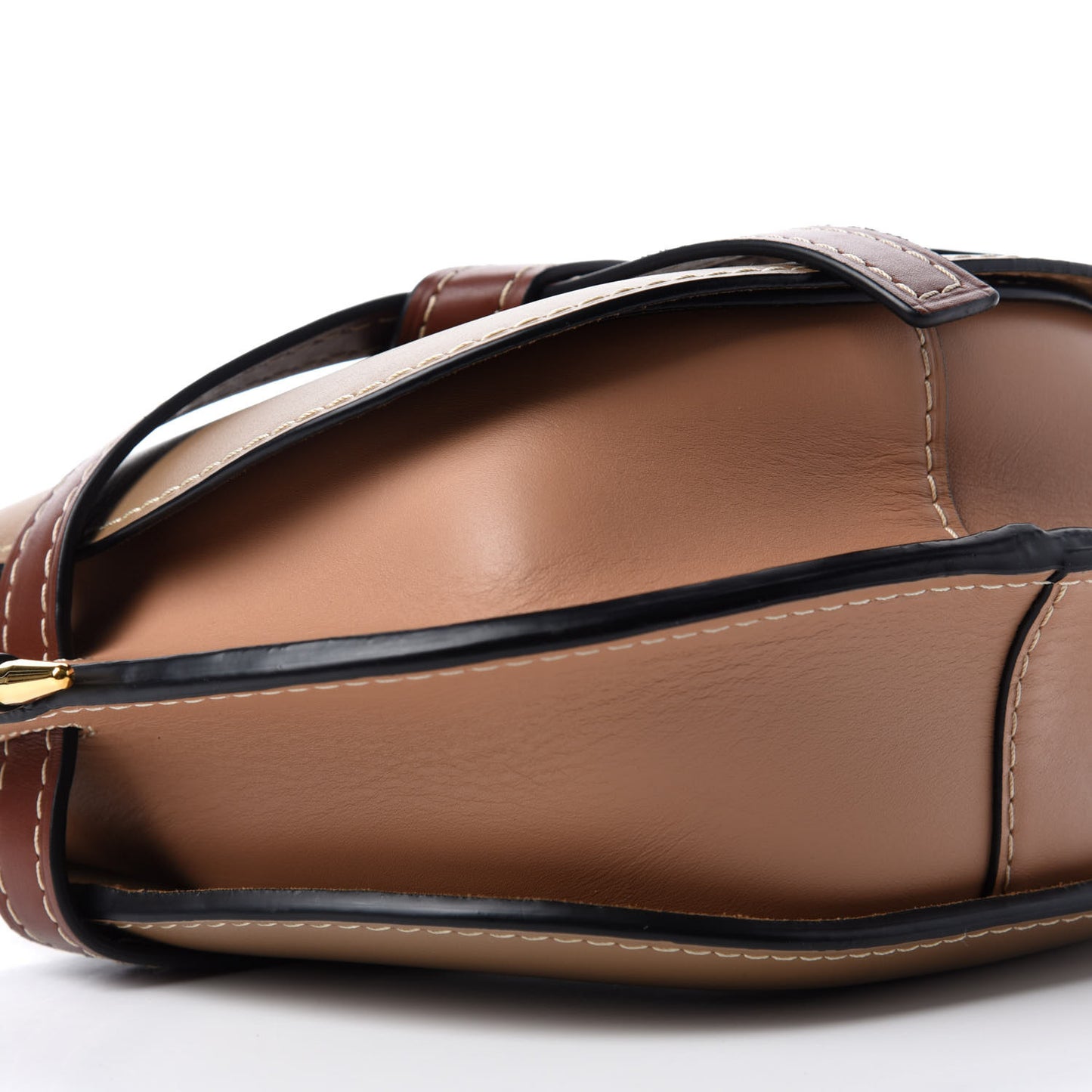 Calfskin Small Gate Crossbody Bag Taupe