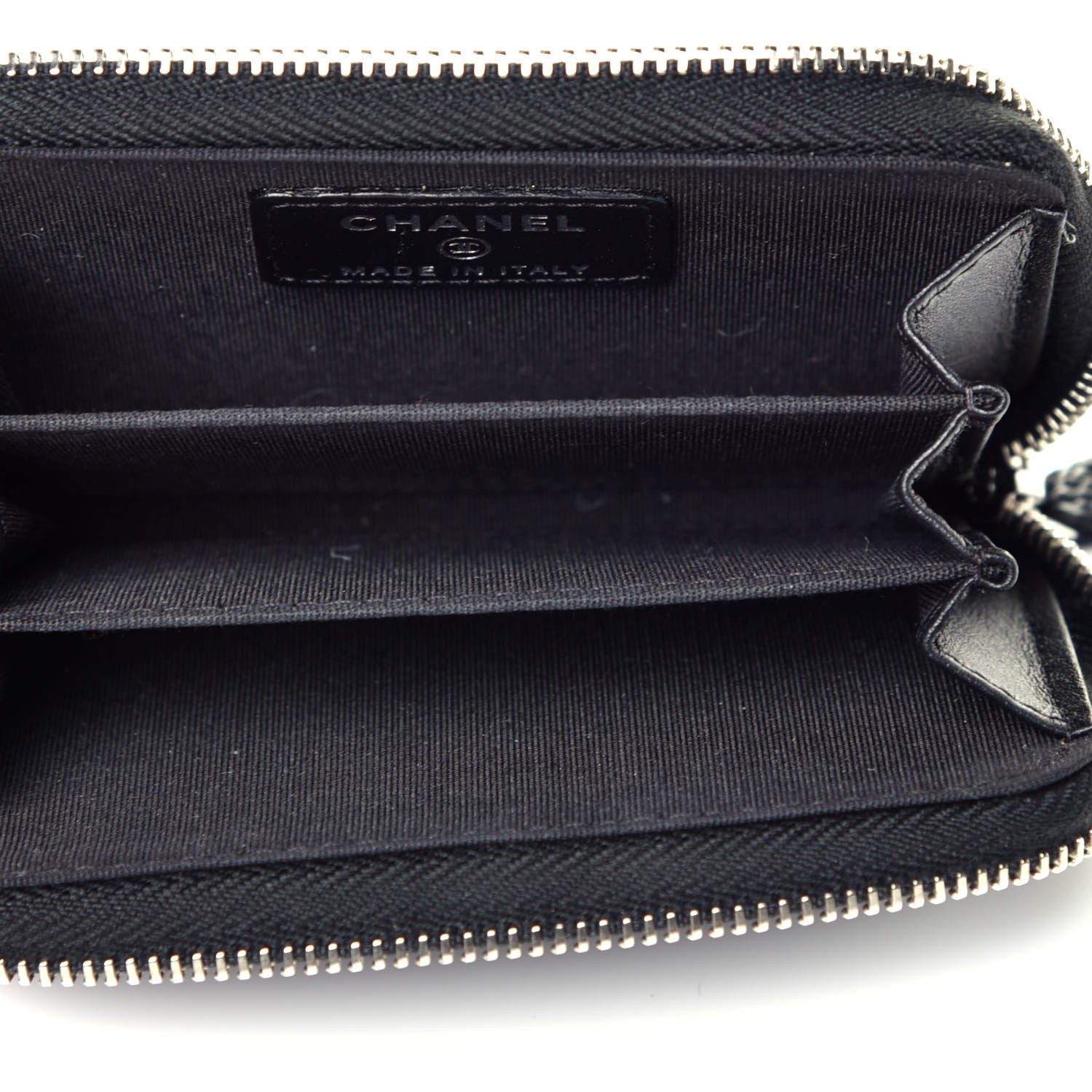 Chanel Caviar Quilted Incognito Zip Coin Purse Black 5 of 8