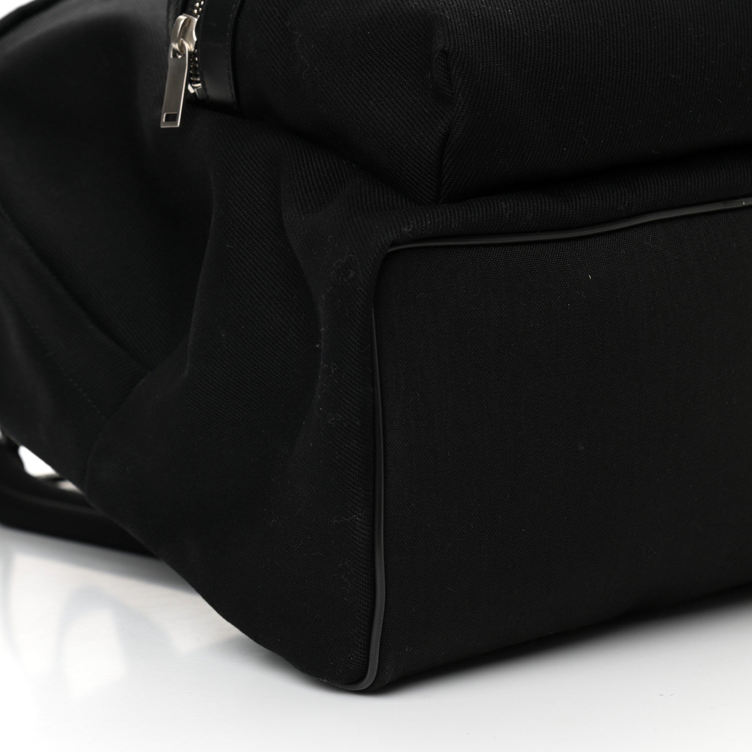Saint Laurent Canvas Signature Embroidered City Backpack Black 8 of 10