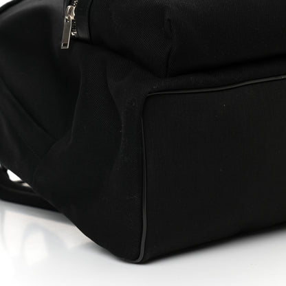 Saint Laurent Canvas Signature Embroidered City Backpack Black 8 of 10