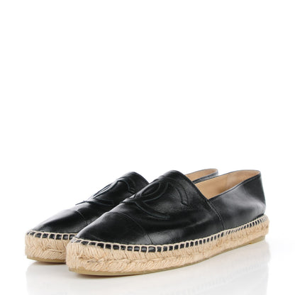 Chanel Lambskin CC Espadrilles 41 Black 3 of 10