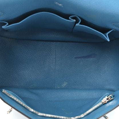 Hermes Taurillon Clemence Jypsiere 31 Bleu Izmir 5 of 21