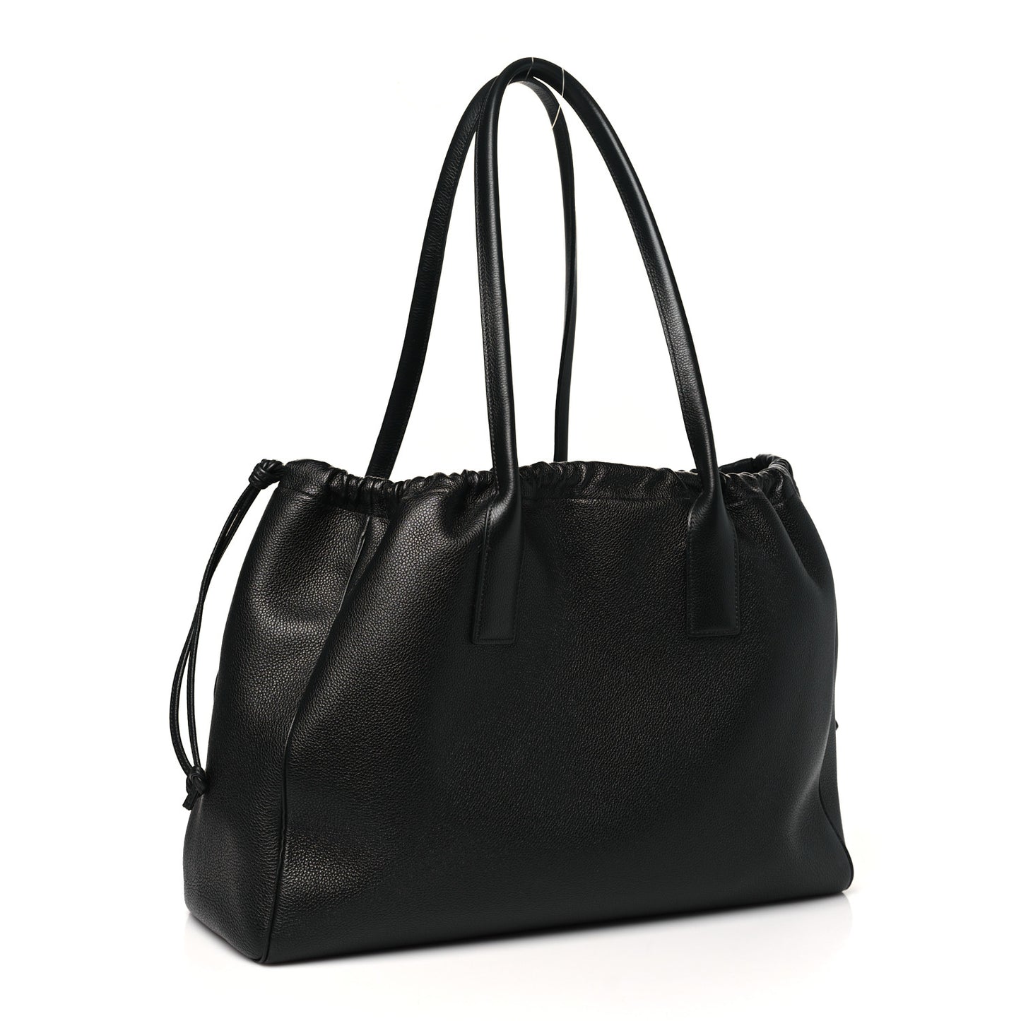 Smooth Calfskin Cuir Triomphe Cabas Drawstring Black