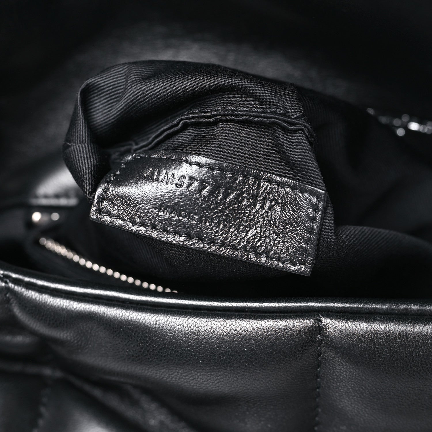 Saint Laurent Lambskin Quilted Small Loulou Puffer Monogram Chain Satchel Black 8 of 11
