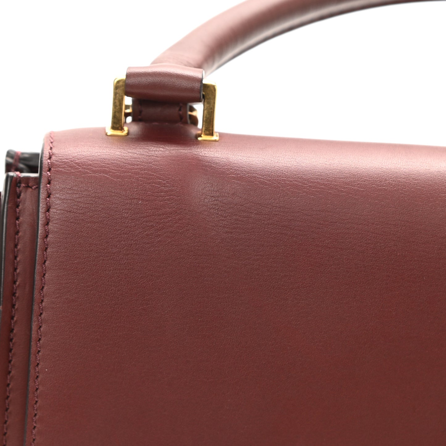 Smooth Calfskin Suede Medium Trapeze Burgundy