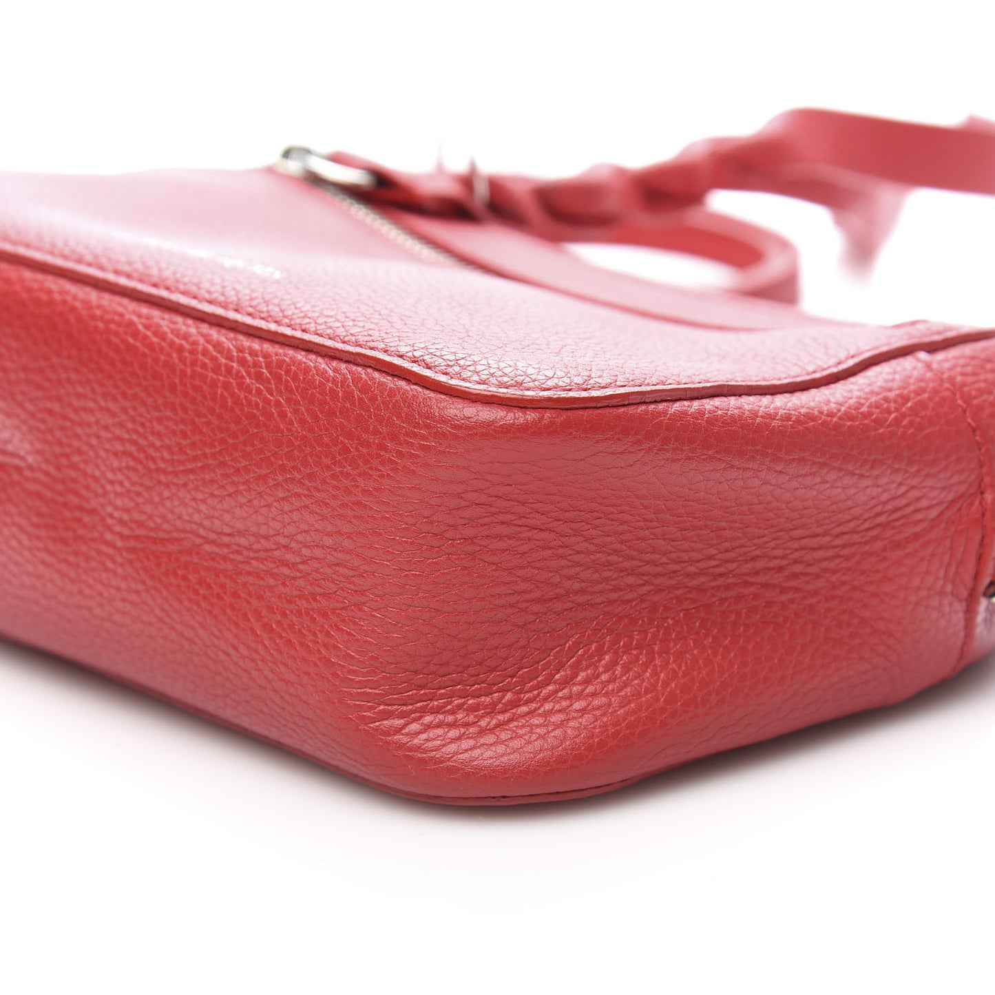 Calfskin Skull Camera Shoulder Bag Red