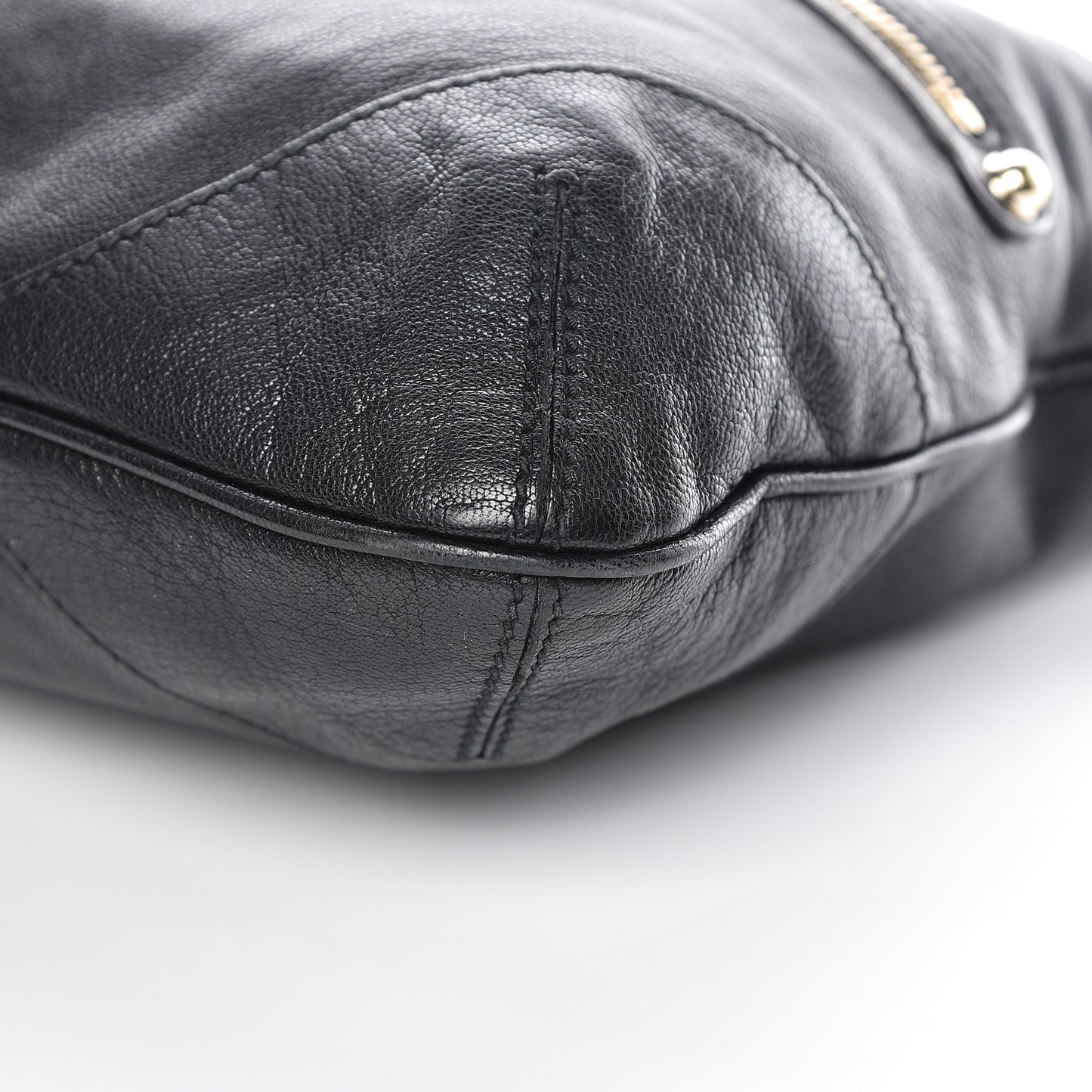 Calfskin Medium Capri Shoulder Bag Black