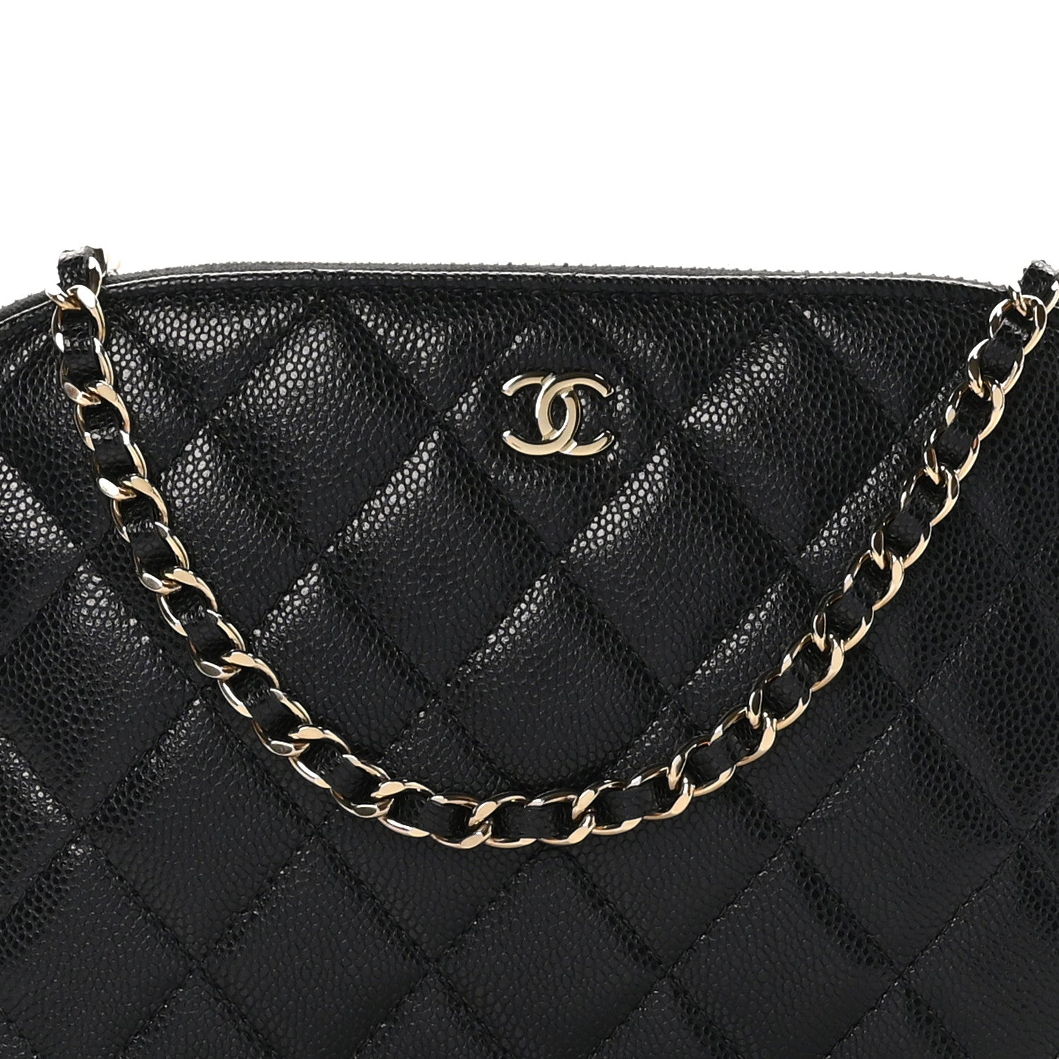 Chanel Caviar Quilted Classic Clutch with Chain Black 8 of 10