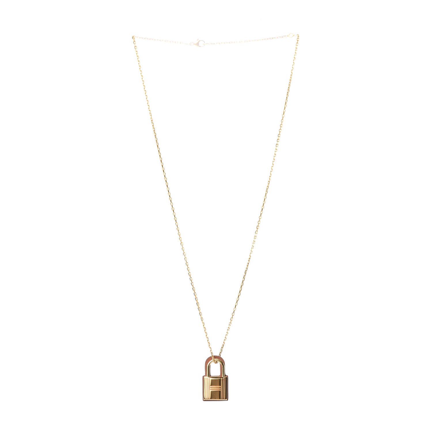 Hermes Swift Small O'Kelly Pendant Necklace Gold 3 of 6