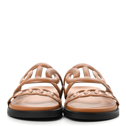 Hermes Nappa Extra Sandals 37 Naturel 2 of 8