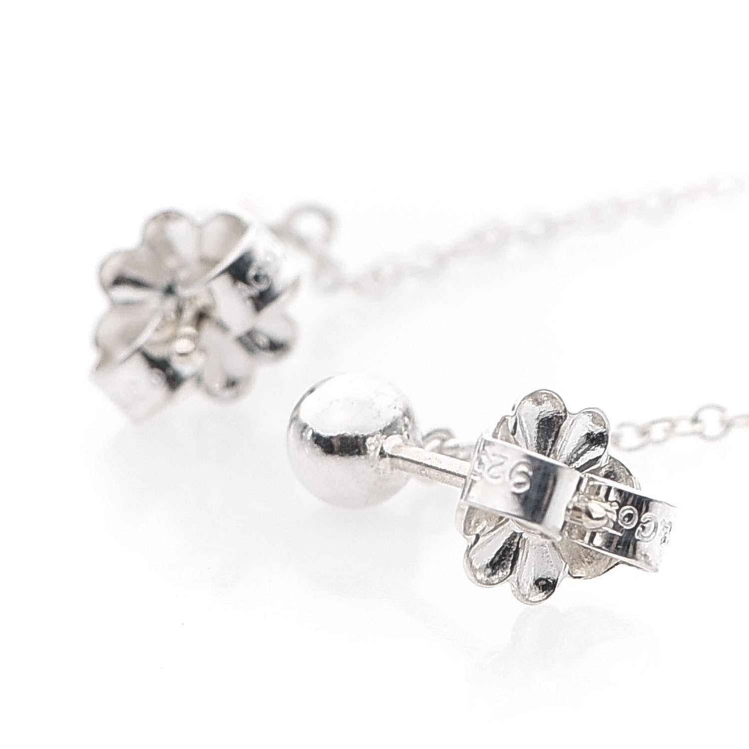Tiffany Sterling Silver 10mm HardWear Ball Drop Earrings 3 of 4