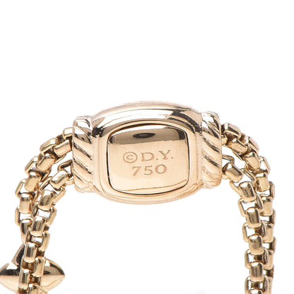 David Yurman 18K Yellow Gold Diamond Petite Pave Cross Chain Bracelet 4 of 5