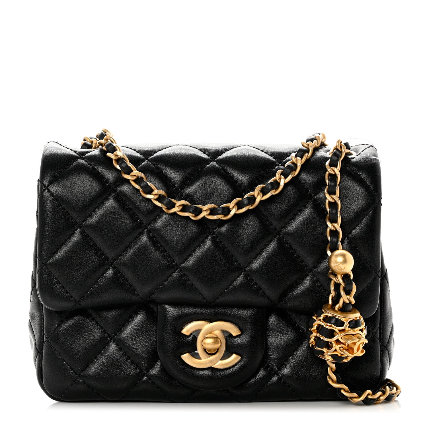 Chanel Lambskin Quilted Mini Pearl Crush Flap Black 1 of 9