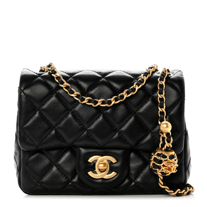 Chanel Lambskin Quilted Mini Pearl Crush Flap Black 1 of 9
