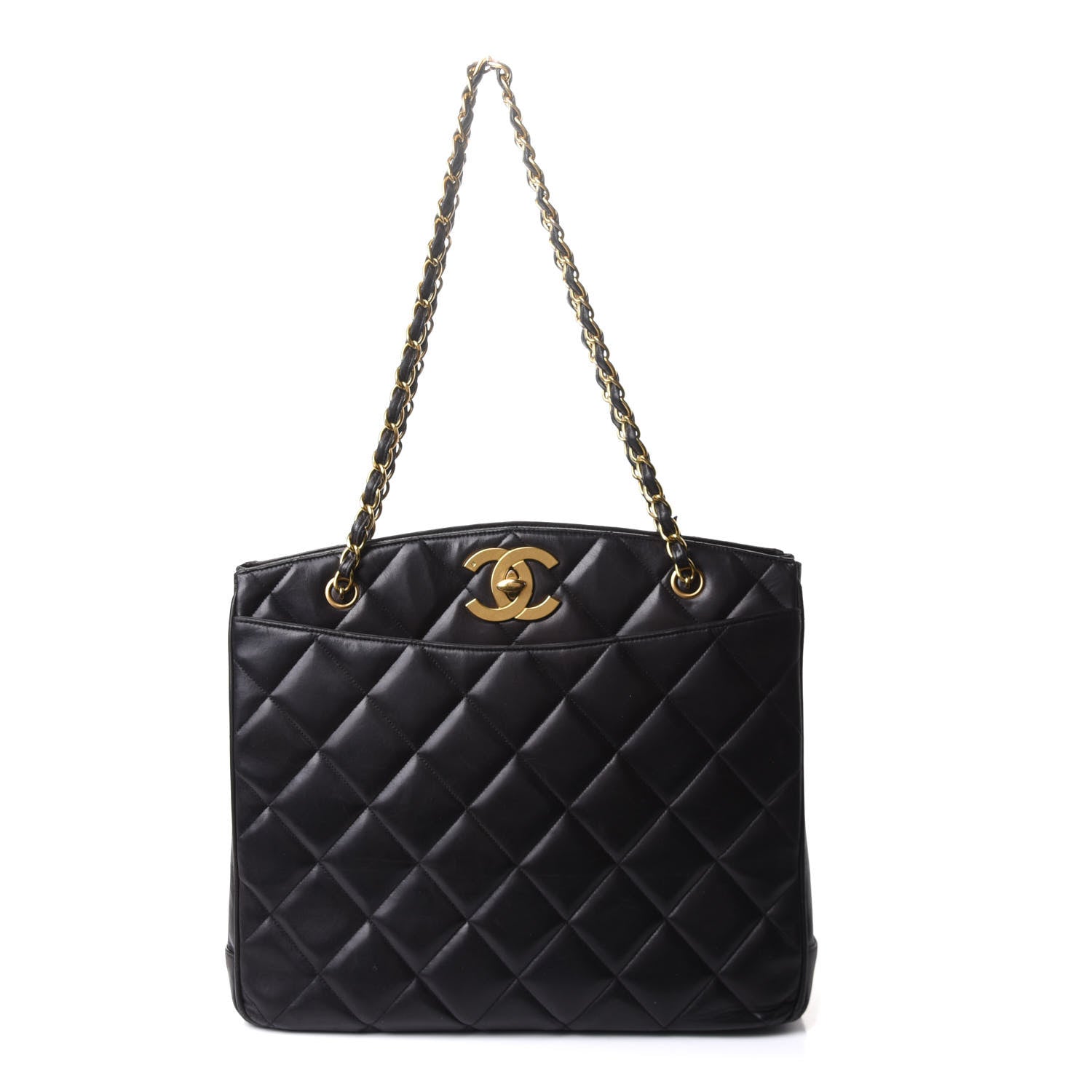 Chanel Lambskin Quilted Shoulder Bag Black 1 of 10