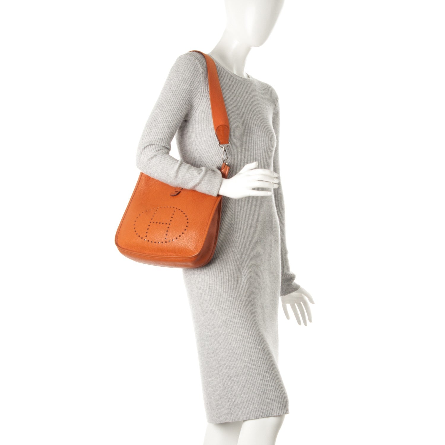 Hermes Togo Evelyne II PM Orange 2 of 10