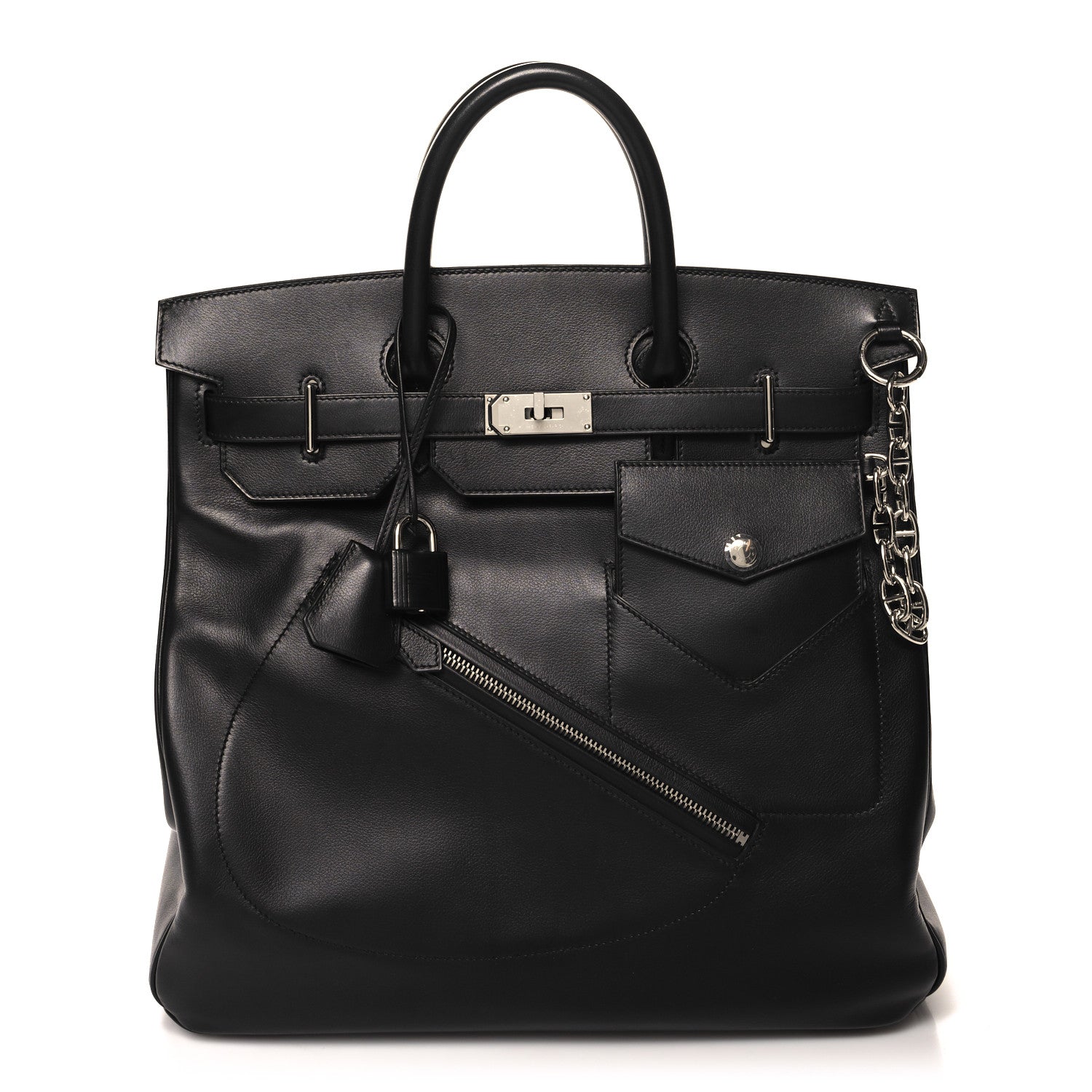 Hermes Veau Volupto Rock HAC Birkin 40 Black 1 of 14