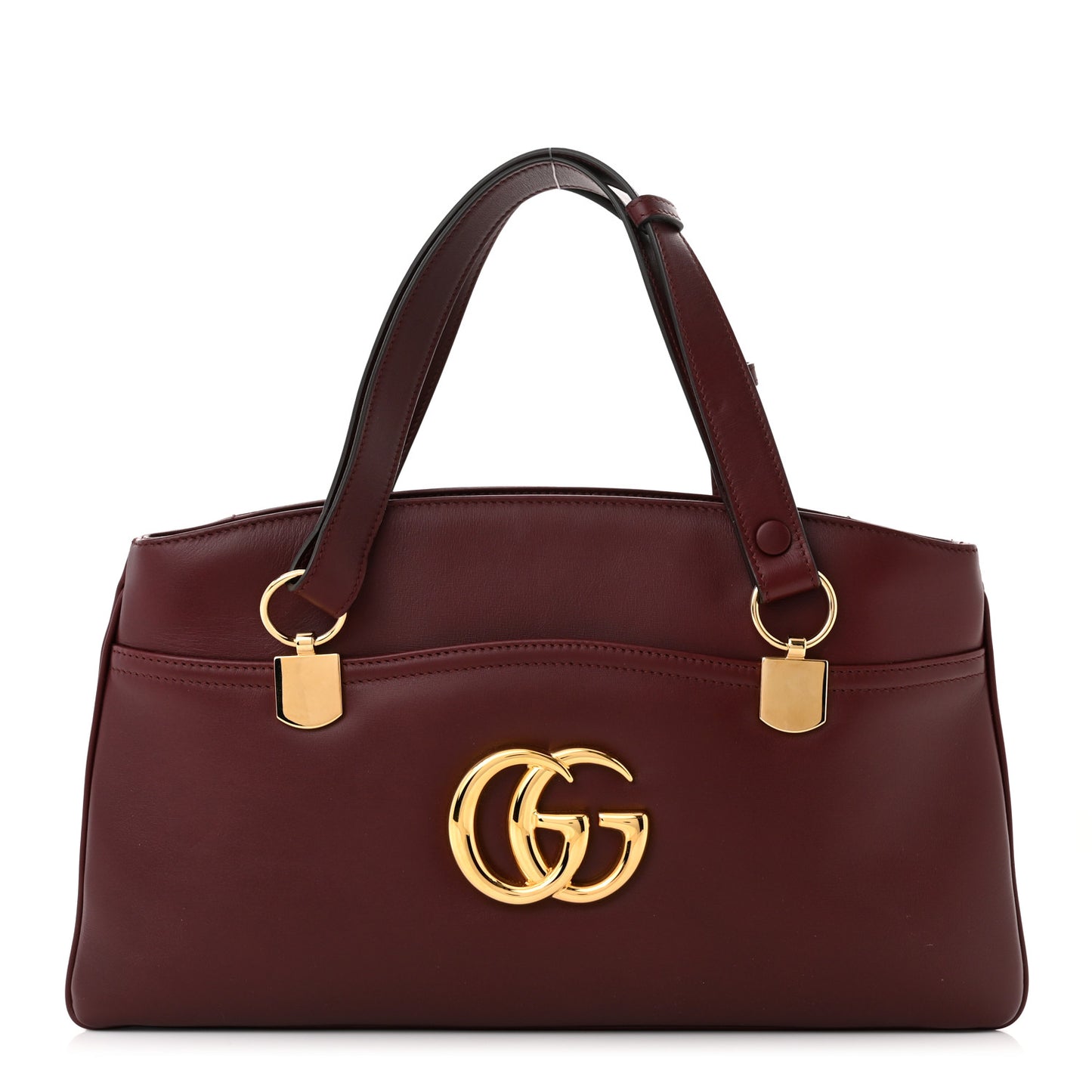 Vitello Palmellato Lux Large Arli Top Handle Bag Vintage Bordeaux