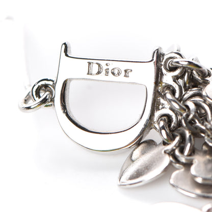 Christian Dior Heart Earrings Silver Pink 4 of 4