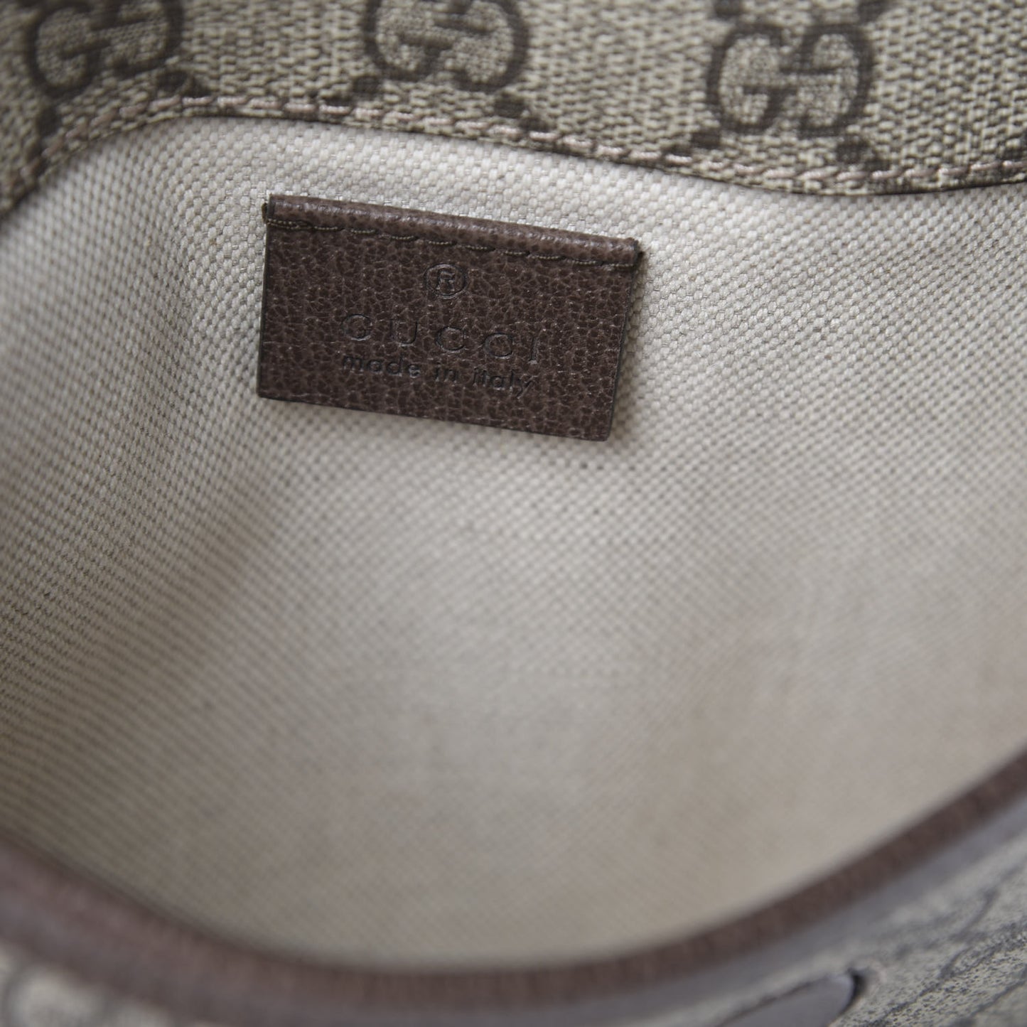 GG Supreme Monogram Neo Vintage Web Belt Bag Brown