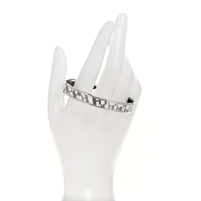 Hermes Printed Enamel Narrow lOP'H Bracelet 65 White 2 of 5