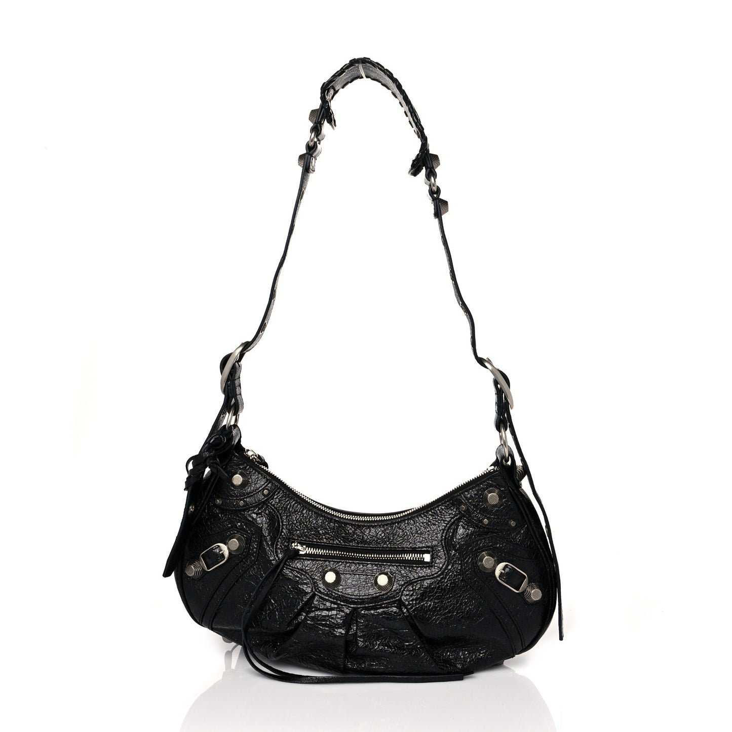 Agneau Arena Small Le Cagole Shoulder Bag Black
