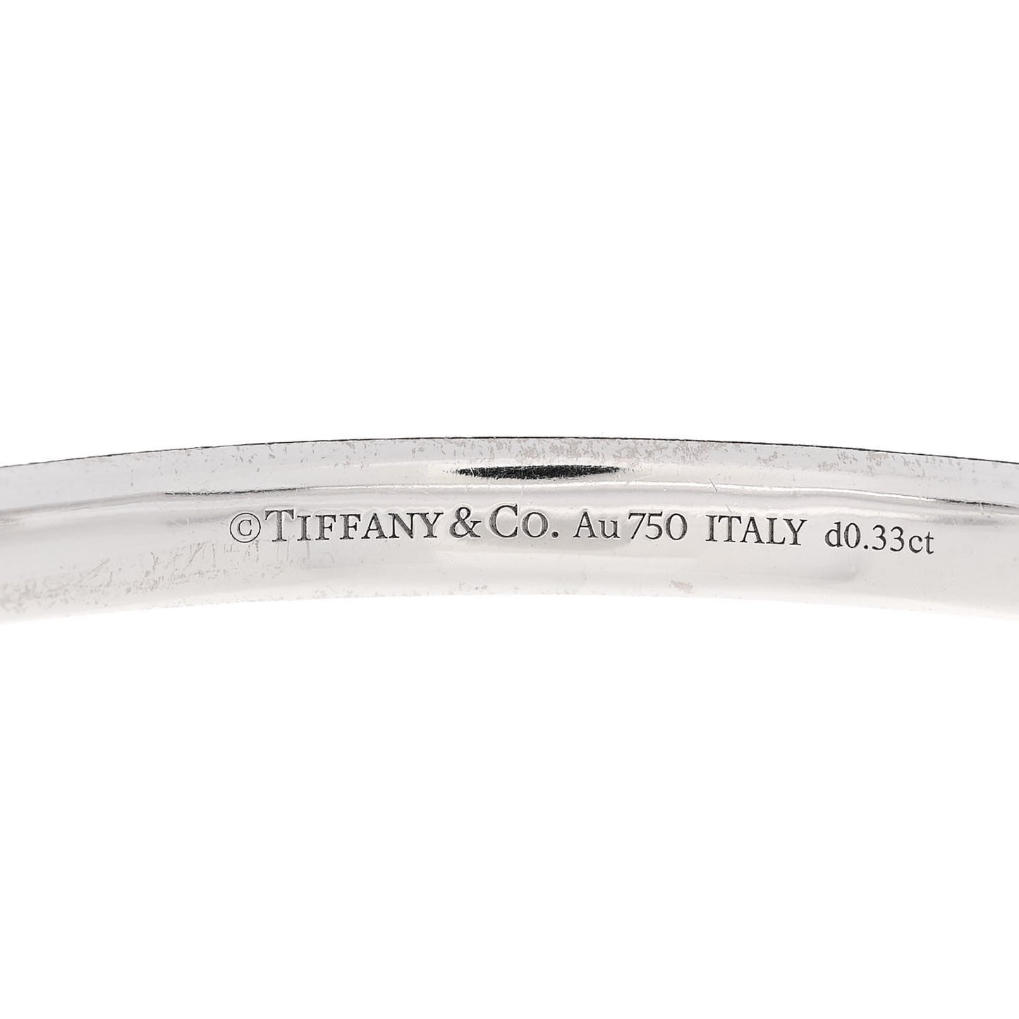 18K White Gold Diamond Atlas Narrow Hinged Bangle Bracelet