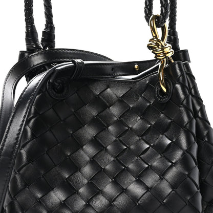 Bottega Veneta Nappa Intrecciato Small Parachute Shoulder Bag Black 7 of 11