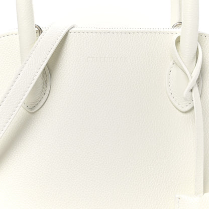 Balenciaga Signature Grained Calfskin Logo S Ville Top Handle Bag White Black 8 of 10