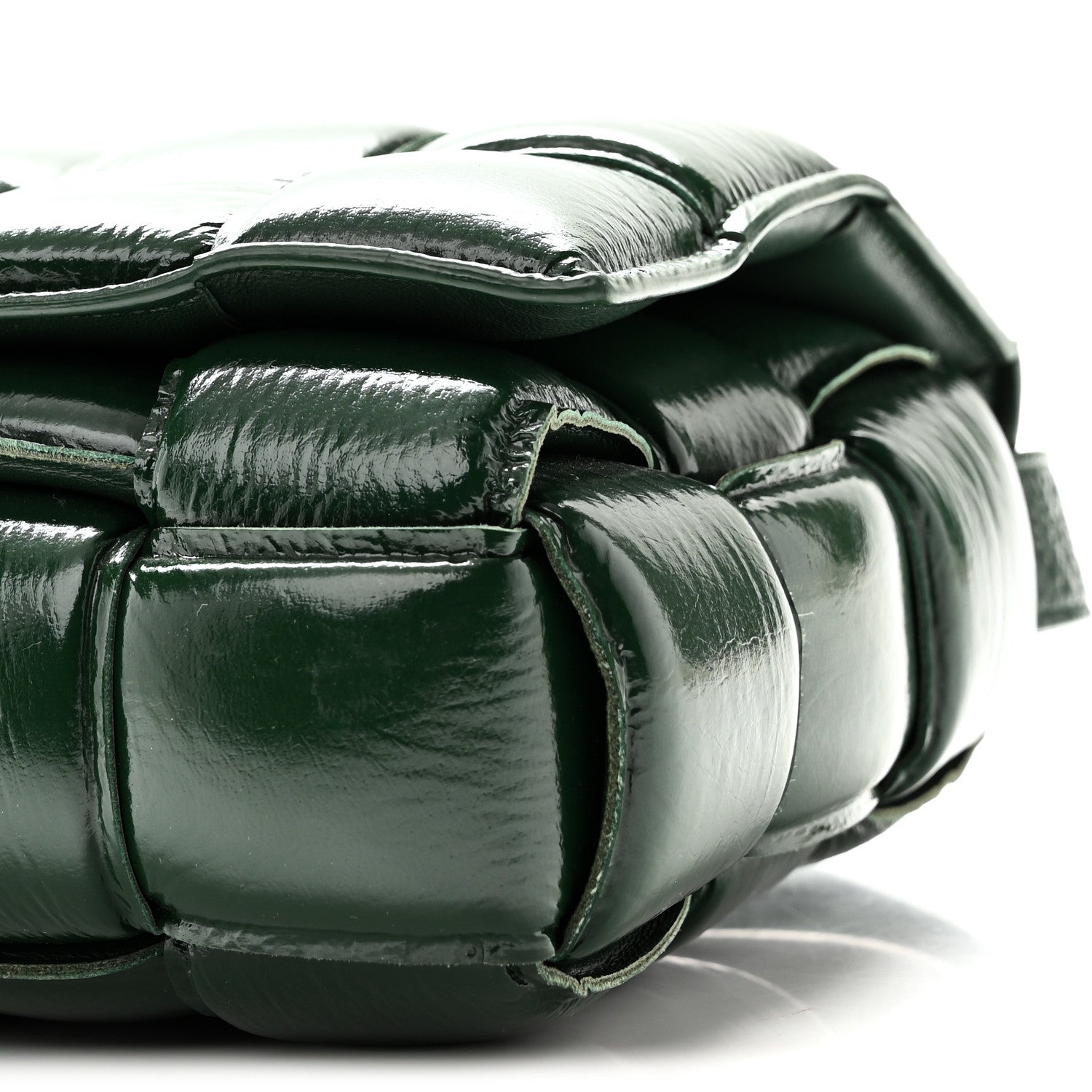 Bottega Veneta Textured Deerskin Maxi Intrecciato Padded Cassette Crossbody Bag Raintree 10 of 10