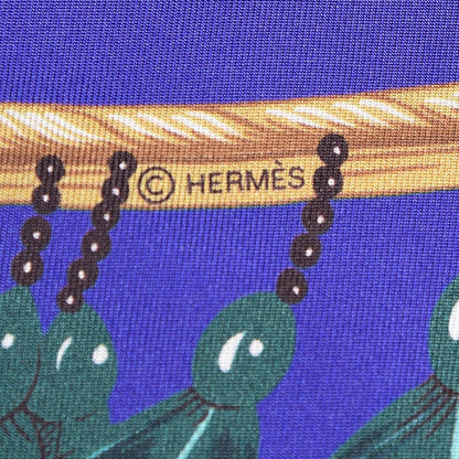 Hermes Silk Brazil Maxi Twilly Encre Turquoise Bronze 4 of 6