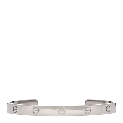 Cartier 18K White Gold LOVE Cuff Bracelet 20 1 of 4