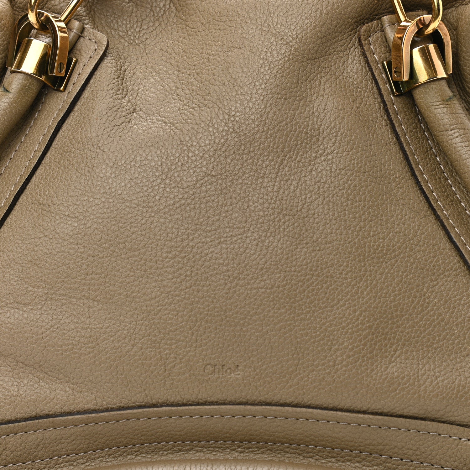 Chloe Calfskin Medium Paraty Barbour Khaki 8 of 20