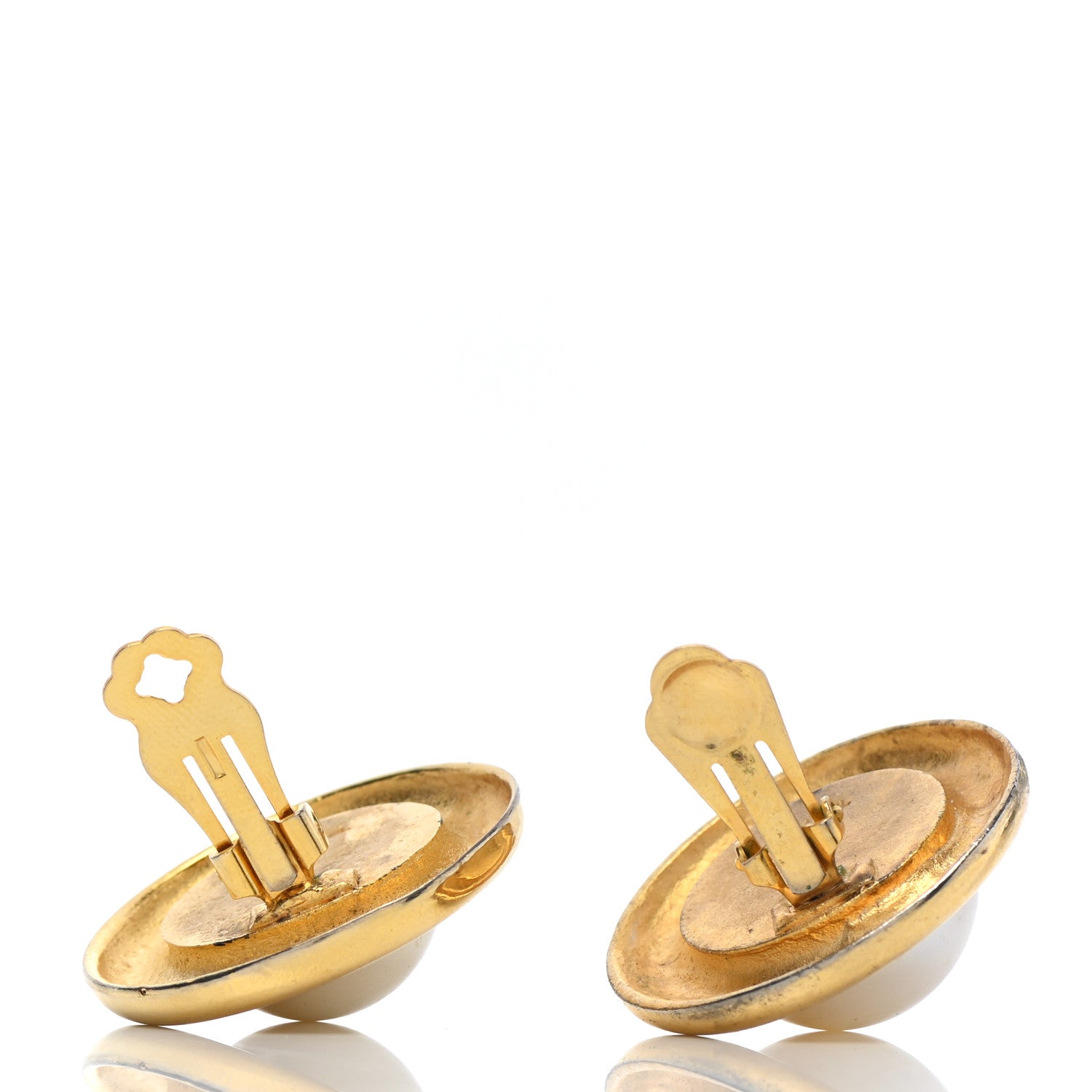 Chanel Pearl Rue Cambon Clip On Earrings Gold 4 of 5