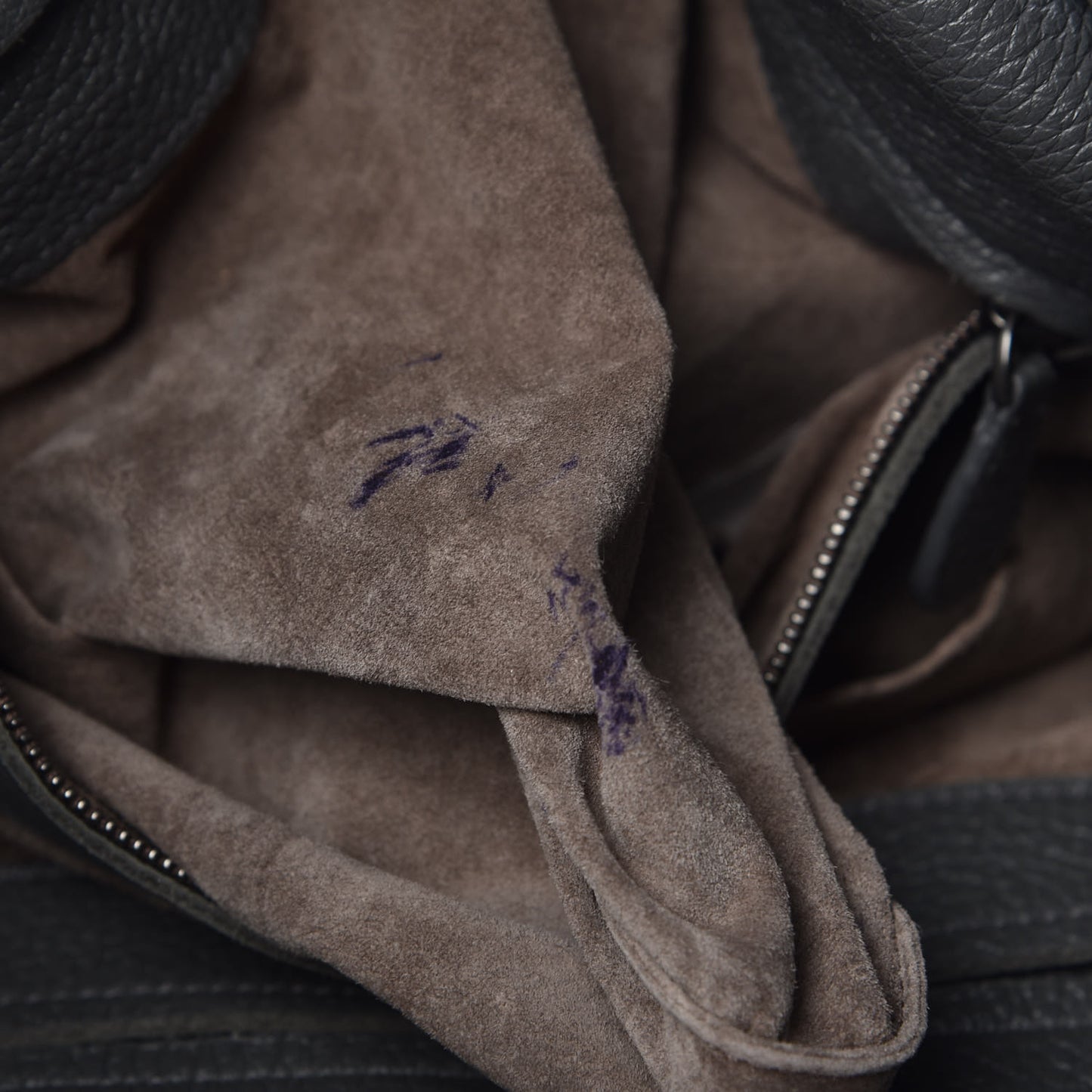 Cervo Deerskin Large Hobo Light Grey