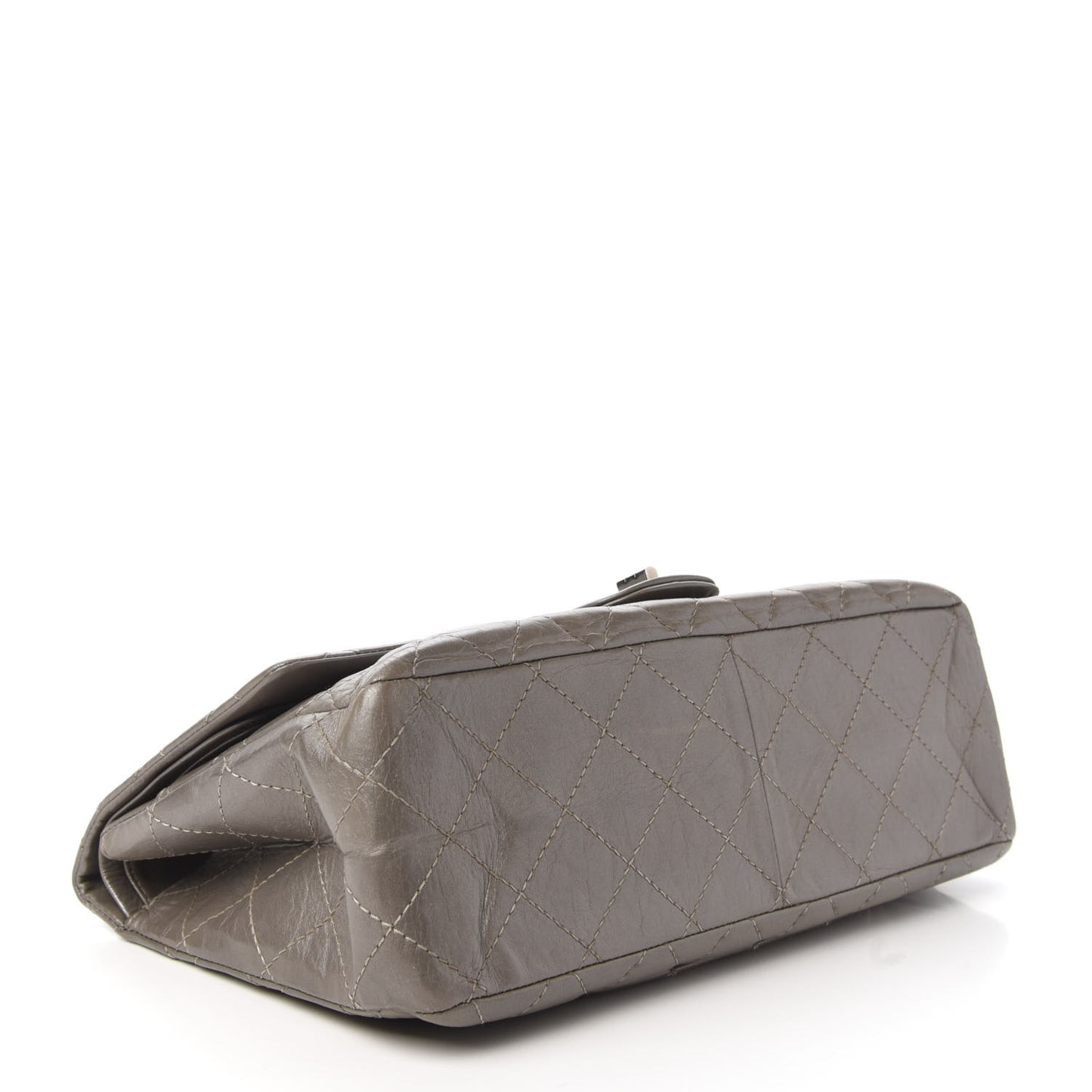 Metallic Aged Calfskin Quilted 2.55 Reissue 227 Flap Grey