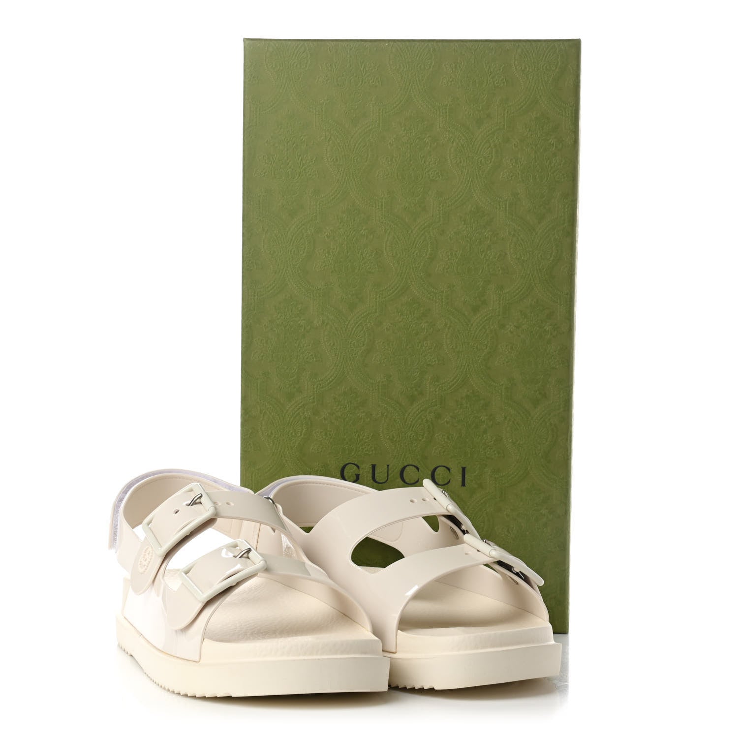 Gucci Rubber Mini Double G Womens Isla Dad Sandals 39 Dusty White 9 of 9