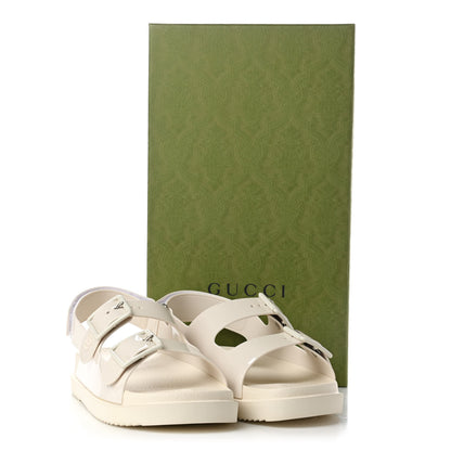 Gucci Rubber Mini Double G Womens Isla Dad Sandals 39 Dusty White 9 of 9