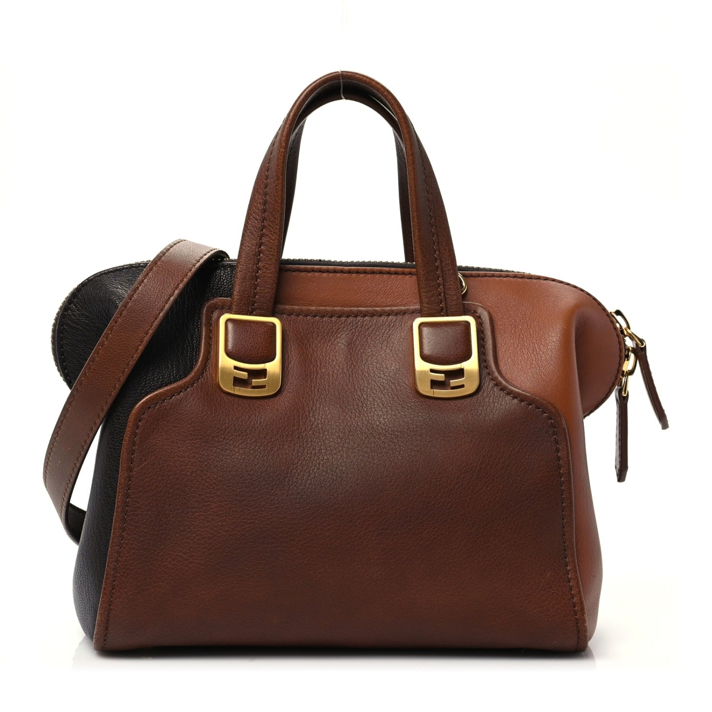 Capra Vitello Dolce Marmol Colorblock Small Chameleon Tote Moro Biscotti