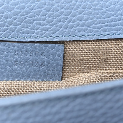 Gucci Dollar Calfskin Small Interlocking G Shoulder Bag Mineral Blue 7 of 11