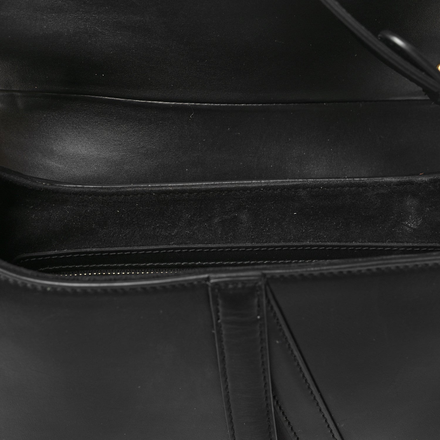 Christian Dior Calfskin Saddle Bag Black 11 of 12