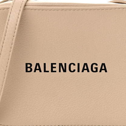 Balenciaga Calfskin Logo XS Everyday Camera Bag Light Beige Black 8 of 12