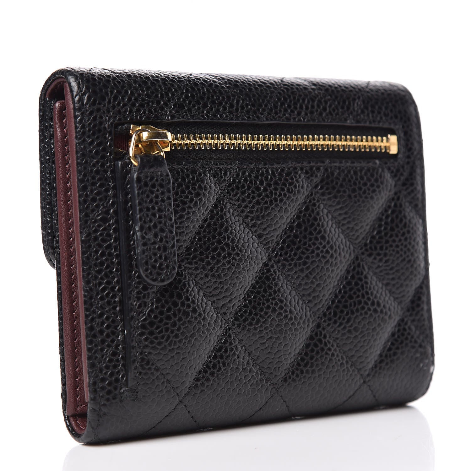 Chanel Caviar Quilted Compact Flap Wallet Black 3 of 10