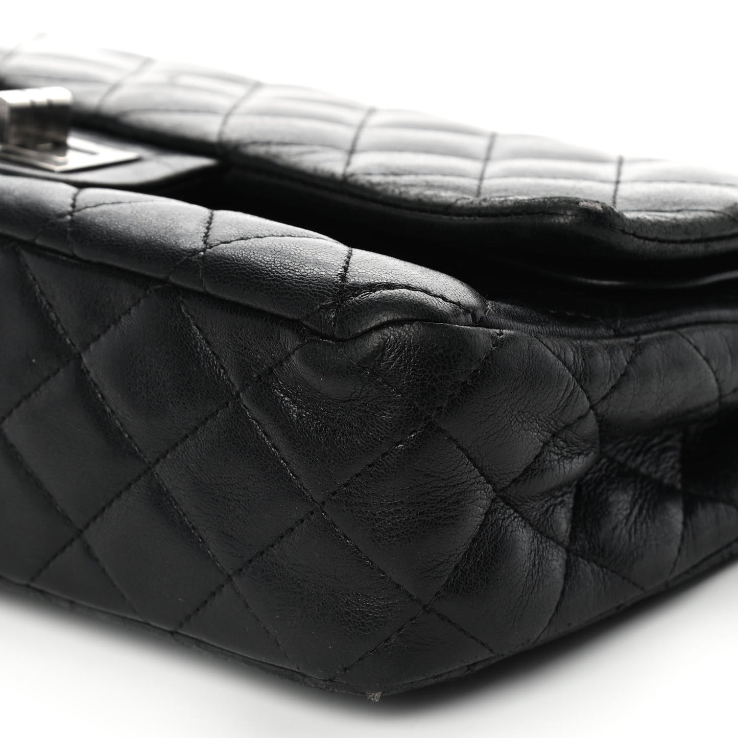 Lambskin Quilted Medium Hybrid Reissue Flap Black