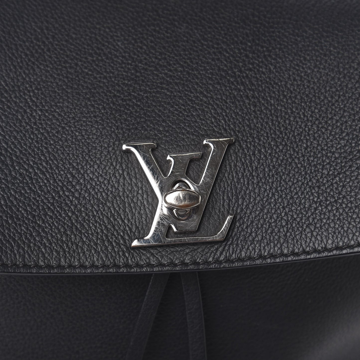 Calfskin Lockme Backpack Black