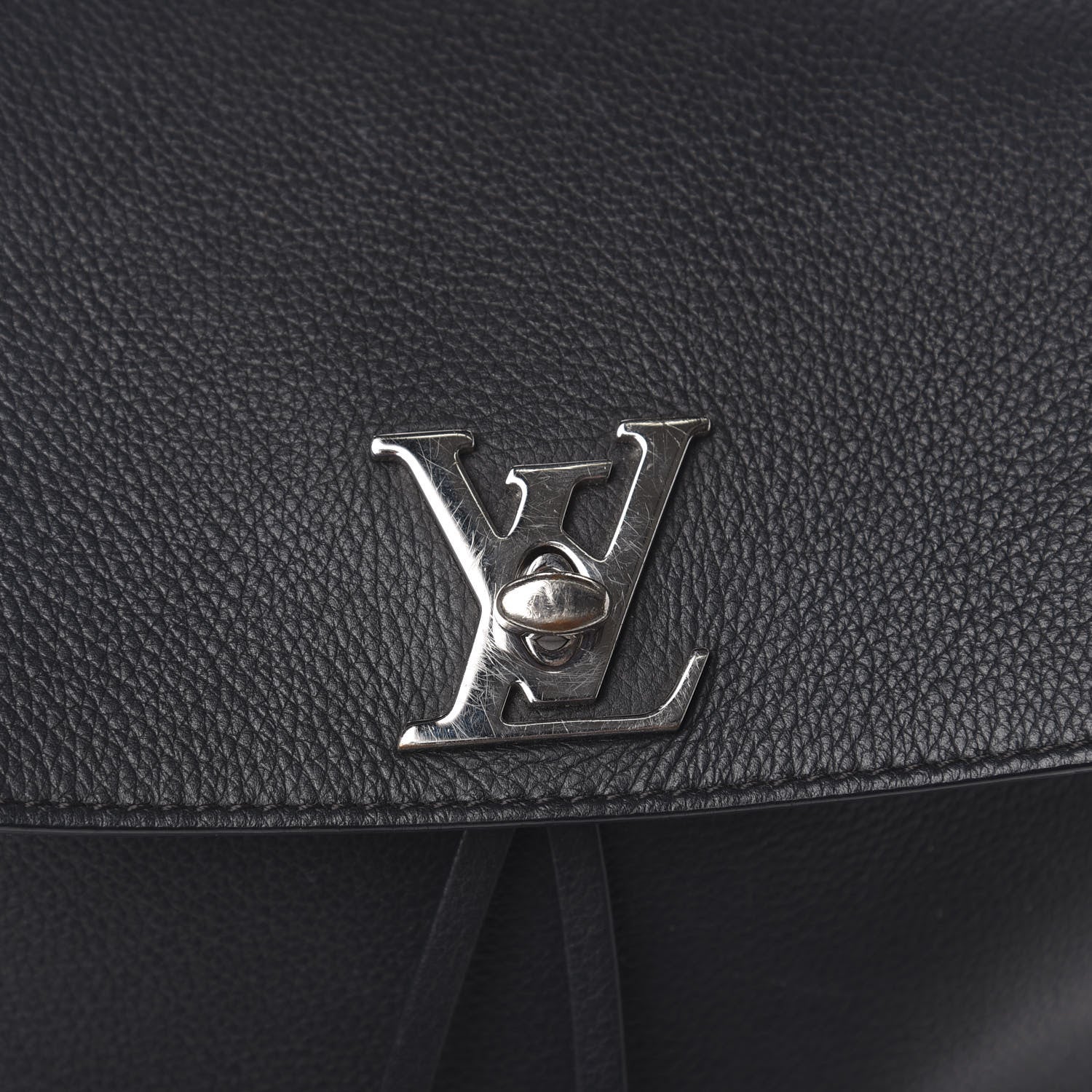 Louis Vuitton Calfskin Lockme Backpack Black 8 of 8